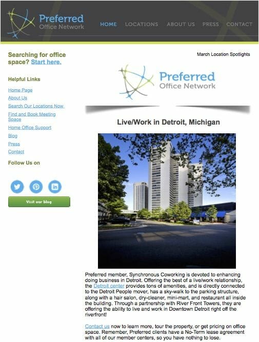 Preferred Office NetworkLocationSpotlights MarchEdition