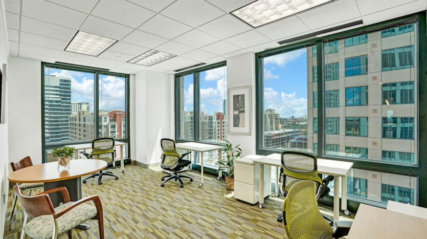 Shared office area with gorgeous view of Las Olas Boulevard, Fort Lauderdale