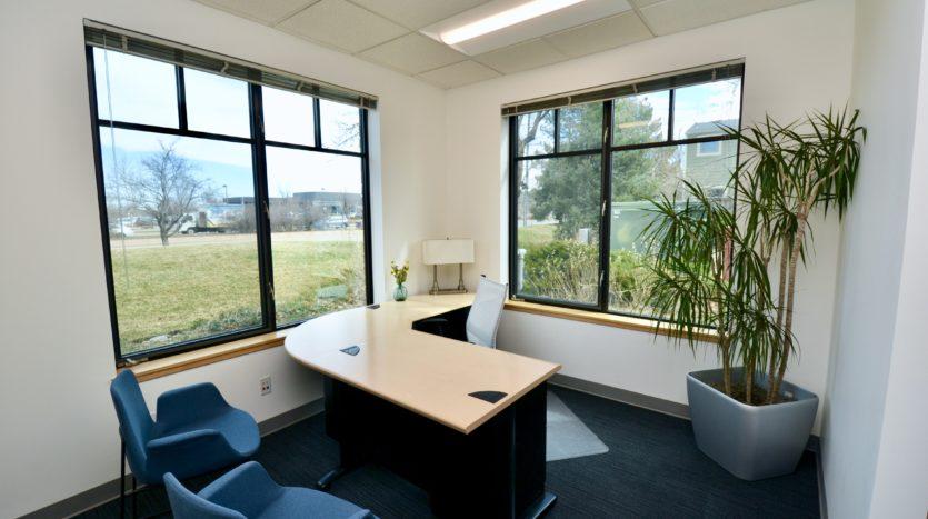 110 dedicated office corner room from doorway